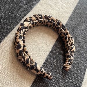 Loeffler Randall Leopard braided headband
